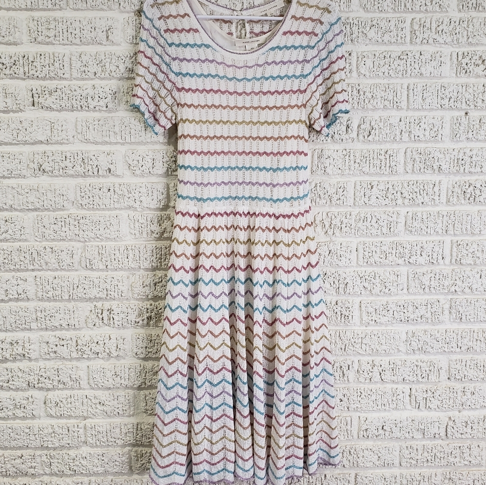Marc Jacobs Multicolor Striped Midi Dress